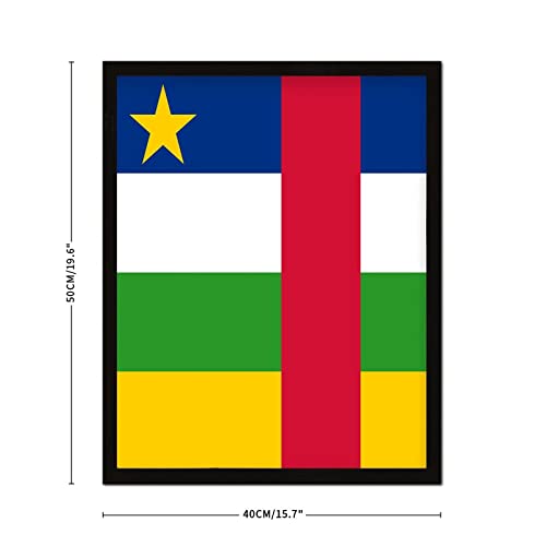 Drapeau Centrafrique cadre noir 40x50 cm décoration table maison - 4