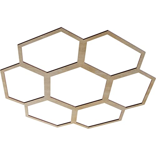 Image of Ekena Millwork 30 inchOD x 10 1 /2 inchID x 3 /8 inchT Florin Wood Fretwork Pierced Ceiling Medallion, Hickory
