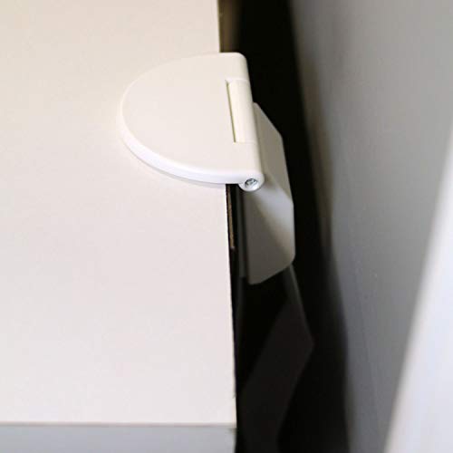 QDOS Zero-Screw Furniture Anti-Tip Kit | 1 Kit - 2 pcs | White - Patented SecureHooks Anchor - Holds up to 200 lbs. in Drywall! - Easy Installation, No Screws, No Tools - Adhesive to Furniture Option!