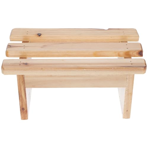 GLEAVI Taburete de Madera para Pies de Sauna Reposapiés Antideslizante de 11 CM de Color Madera Natural Pintura Adecuado para Baño Pedicura y Relajación de Piernas