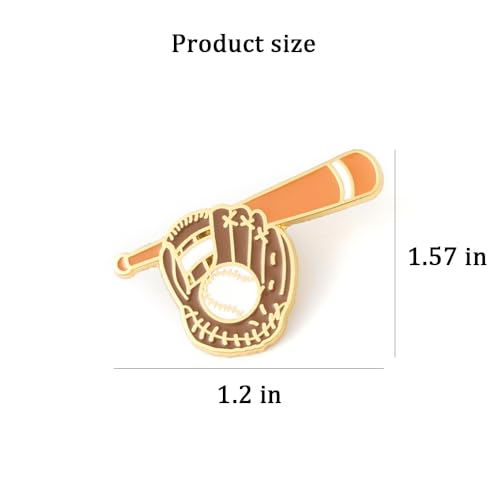 Image of Baseball Football Enamel Pin Sports Brooch for Christmas Gift Birthday Presents