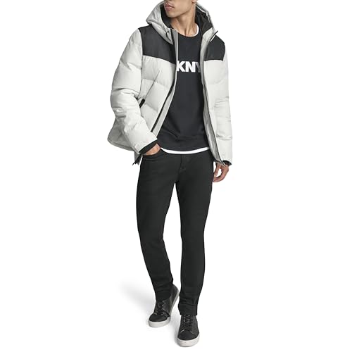 Image of DKNY Men's Mixed Media Quilted Puffer Jacket