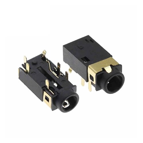 TSIOHKBS 10Pcs 3.5Mm Dip Headphone Socket Audio Socket Pj-342 Mounted 6 Feet Double Track Gold Plated PJ342