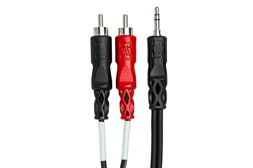 Cable Hosa CMR-215 3.5mm TRS a RCA 15 pies miniatura 3