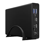ICY BOX – ICY Box Type-C 2,5"/3,5" SATA III Gehäuse mit Hub schwarz IB