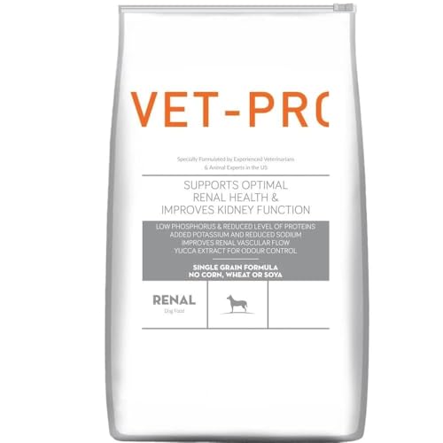 Image of Vet Prō Renal Dog Food 3kg | Low-Phosphorus Formula | Supports Kidney Health & Urinary Care Protein & Omega-3 for Dogs with Renal Issues | Complete & Balanced Diet (3Kg (Pack of 1))