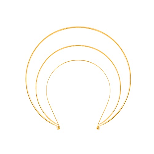 Bihbi - The Gold Angel Halo Crown 2 Layers - Celestial Tiara Headband For Fairy, Goddess & Queen Costume #TOP3