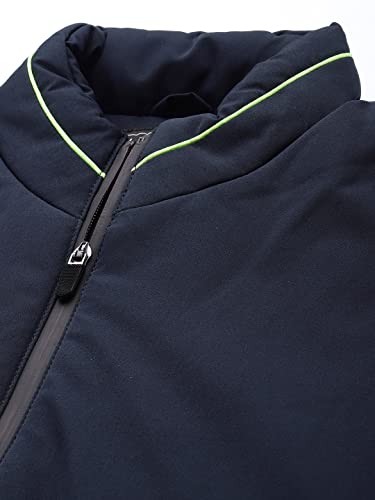 Image of The Indian Garage Co Men Slim Fit Solid Puffer Jackets