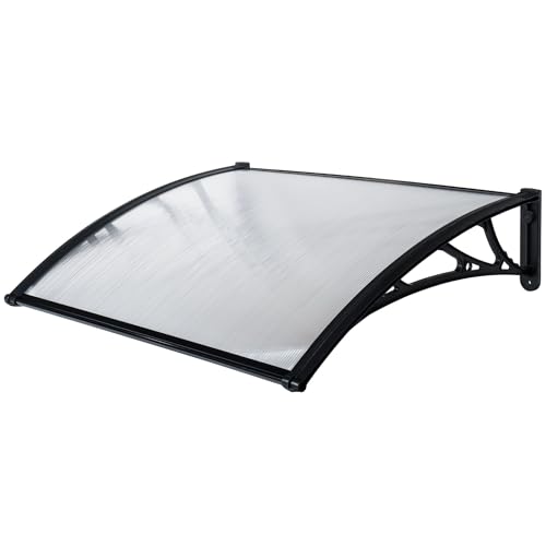 WERKA PRO Marquise en Polycarbonate 80 x 100 cm, Noire