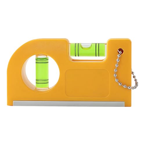 Mini Niveau à Bulle Magnétique de Poche, Niveau Aimanté Compact avec 2 Fioles Haute Précision Horizontale/Verticale, Petit Niveaux à Bulle Portable avec Base Magnétique Puissante