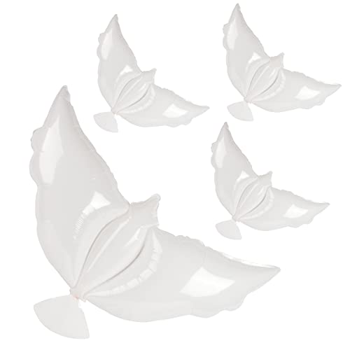VYNYJOAN 4pcs Dove Balloons, White Memorial Balloons for Funeral