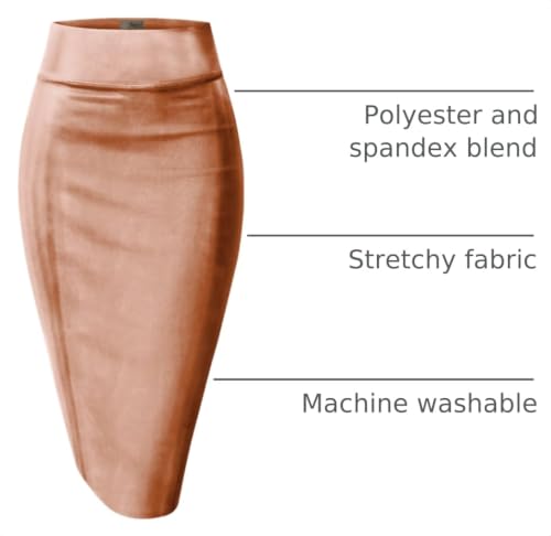 Image of Hybrid & Company Women's Scuba Pencil Skirt | Scuba stretch fabric, sleek tailored design, comfortable fit, suitable for office, meetings, and professional settings