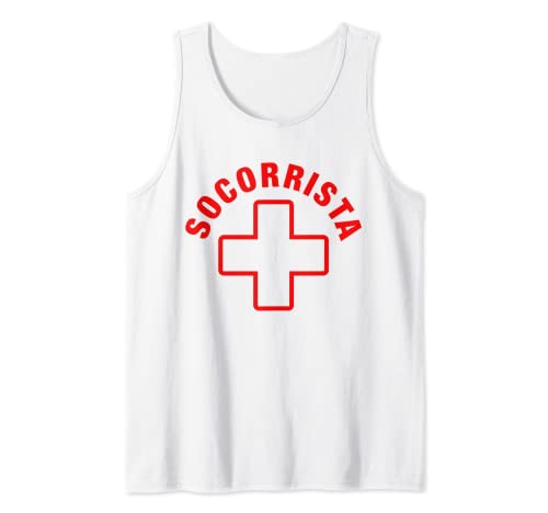 Camiseta Socorrista Trabajar Playa Socorro Piscina SOS Camiseta sin Mangas