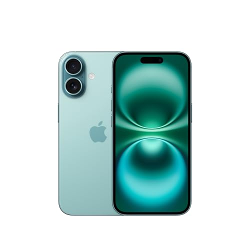 Apple iPhone 16 256 GB: 5G Mobile Phone with Camera Control, A18 Chip and a Big Boost in Battery Life. Works with AirPods; Teal