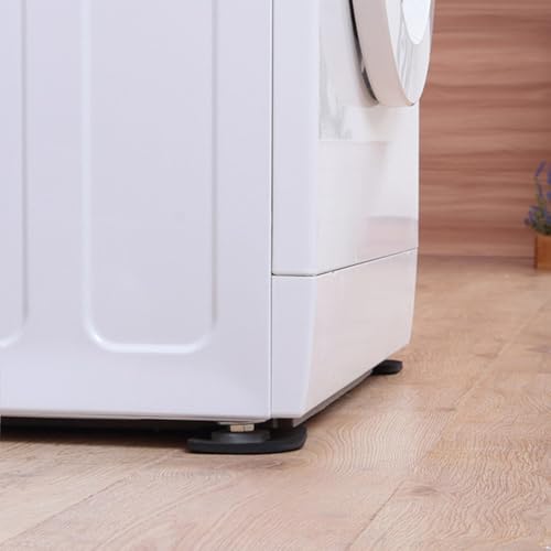 Yuanpgky 4 almohadillas de goma antideslizantes para lavadora con amortiguación de vibraciones para la mayoría de lavadoras y secadoras estándar, color negro