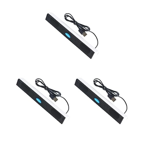 3セットPC ラップトップ スピーカー バー 白の用 USB 電源コンピューター スピーカー サウンド バー, 白