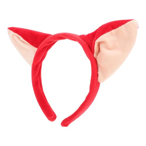 UPKOCH Diadema Orejas de Roja Suave para Mujer Accesorio Pelo Niña para Fiesta y Cosplay Cintillo Animal Divertido para Disfraces y Eventos Temáticos