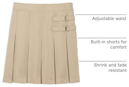 Image of French Toast Girls Adjustable Waist Pleated-Front Two-tab Scooter