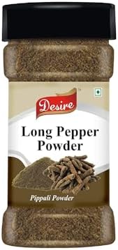 Desire Long Pepper Powder - 100g | Authentic Spice from India | Ideal for Cooking, Seasoning, and Ayurvedic Use | Non-GMO, Gluten-Free (Natural Pippali Powder)