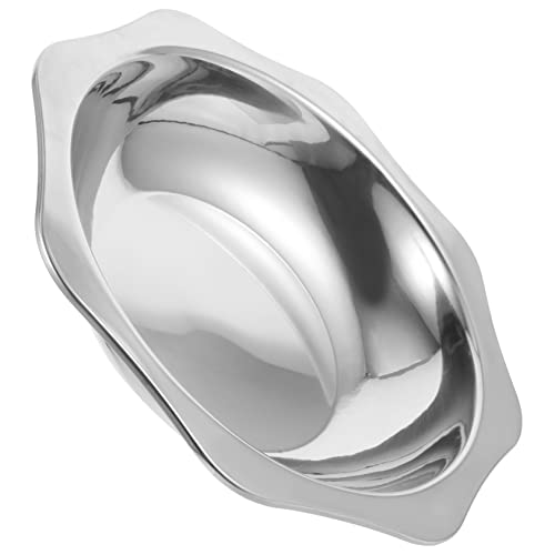 LAPYAPPE plancha de acero inoxidable sartén para asar olla de cocina Horno estofado cazo acero inoxidable cacerola acero inoxidable sartén para cocinar sartenes para cocinar Metal Silver