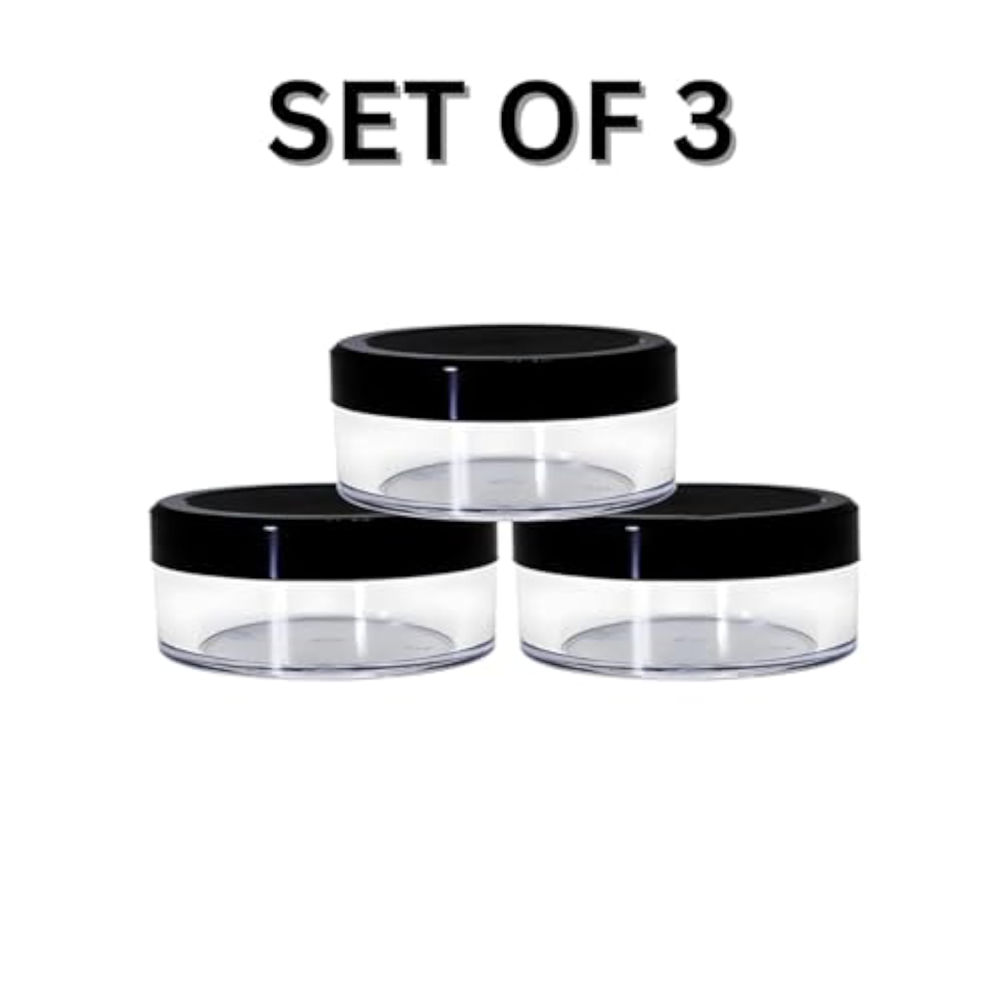 Crystal Clear Cosmetic & Bath Storage Jars, Set of 3