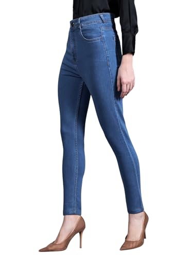 Jean skinny taille haute en denim pour femme Miss Chase