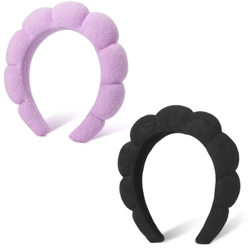 DRESHOW Spa Headband for Women Sponge Headband for Washing Face Clouds Soft Terry Cloth Makeup Skincare Headbands