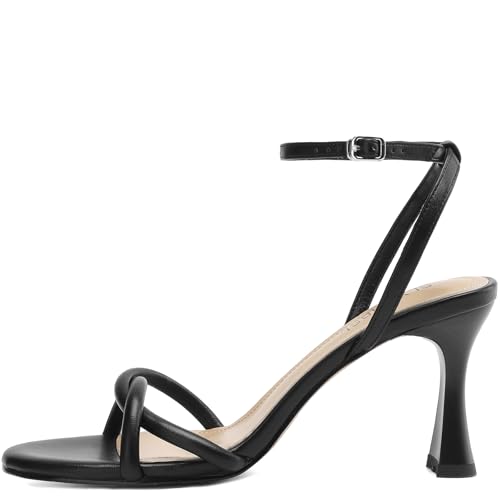 Image of Womens Kitten Heels, Round Open Toe Strappy Heeled Sandals, Ankle Strap Dress Shoes for Party, Wedding, Low Heel 2.5 inch
