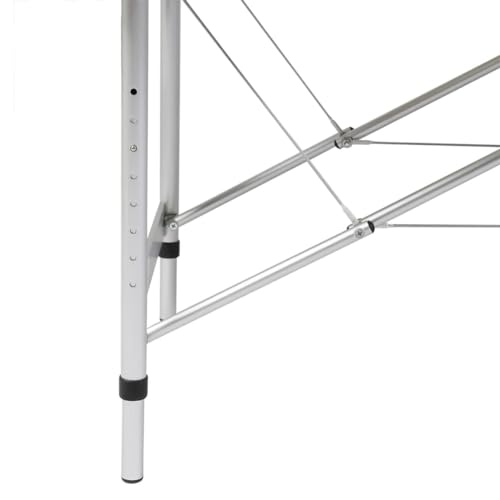 Genérico Camilla de Masaje Plegable 2 Zonas Estructura de Aluminio Negra,Salud y Belleza,Cuidado Personal,Masaje y relajación,Mesas de masaje-110088