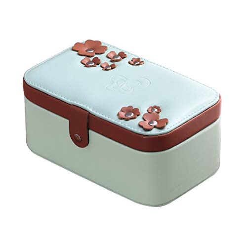 KWOSJYAL Schmuck Aufbewahrungsbox Ohrringe Ohrringe Handschmuck Ohrringe Halskette Veredelung Rahmen Klein Einfach Zu Packen Haarnadel Tragbare Box Hellgrün