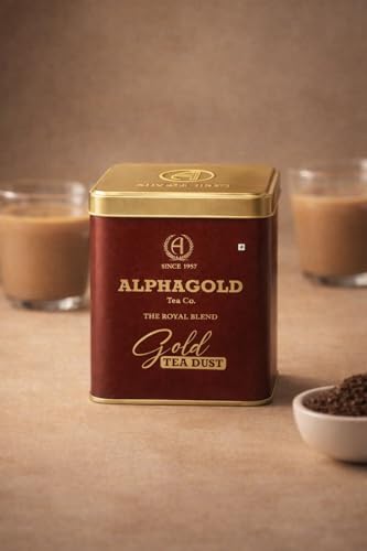 Image of AlphaGold Tea Co. Tea Dust 220g (Pack of 1) | The Royal Blend | Natural Tea Dust | Strong & Rich Chai Taste | No Added Colours or Artificial Flavours