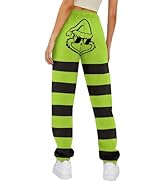 Pianshanzi Pantalon De Noël Grinch Vert Décontracté Pantalon De