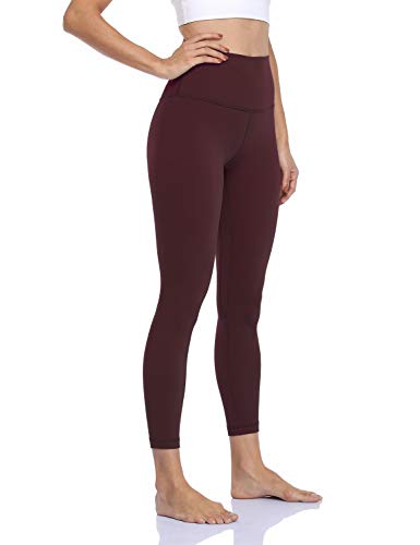 HeyNuts Essential 7/8 Leggings High Waisted Yoga Pants for Women, Soft Workout Pants Compression Leggings with Inner Pockets Cassis_25'' XL(14) - Thumbnail 2