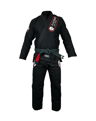 Platinum Jiu Jitsu BJJ Gi - Brazilian Jiu Jitsu Gi - 100% Cotton - Machine Washable (A2, White)