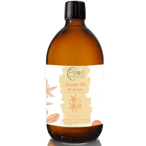 Cold Pressed Pure Castor Oil 250 ml, Glass Bottle, Vegan, BP Grade, Hexane Free, Non-GMO