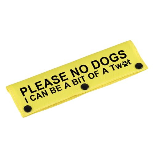 Funny Dog Leash Sleeve - Please No Dogs I Can Be Wrap Sleeve Alert Tag Pet Birthday Gift