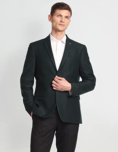Image of Arrow Men Notch Lapel Collar Windowpane Check Blazer