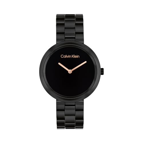 Calvin Klein Women's CK Pure - 35mm 2H Quartz Slim Watch - Ceramic Bracelet - Elegant Stylish...