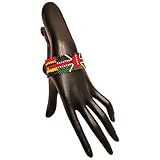 The East African Countries (Kenya, Tanzania, Uganda) Flags Wide Bracelet