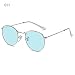 Produktbild FHXTWB Sonnenbrille Ovale Sonnenbrille Frauen Männer Sonnenbrille Metallrahmen Spiegel Retro Fahren Weibliche Sonnenbrille Uv400