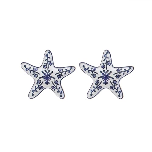 Multipurpose Sea Star Flower Pattern Ear Studs Sturdy Alloy Coating for Long Time Use Comfortable Wear Alloy Casual Earrings