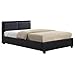 Produktbild CARO-Möbel Polsterbett Doppelbett Celine schwarz, 140 x 200 cm, Kunstlederbezug inklusive Lattenrahmen