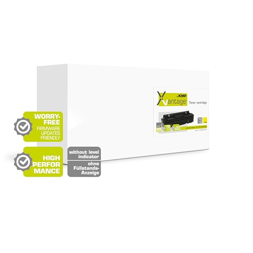 KMP Xvantage Toner Compatible avec HP 415A (W2032A), Jaune, pour HP Color LaserJet Pro M454dn, M479fnw, etc.