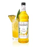 Monin - Premium Yuzu Pineapple Syrup | Sweet & Tropical, Great for Margaritas, Iced Teas & More | Clean Label with No Artificial Flavors, No Artificial Preservatives (BPA Free Bottle, 33.8 fl oz)