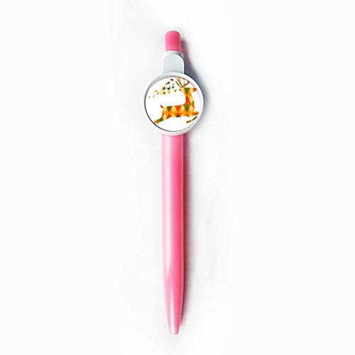 Stylo à bille rétractable de Noël élan bleu, idée cadeau de table