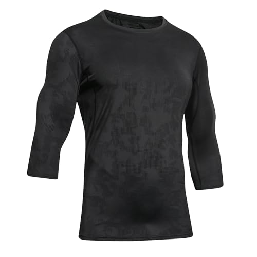 3/4 Sleeve Tops for Men Summer UV Sun Protection Rash Guard Casual Soft Loose Fit Crewneck T Shirt Basic Tees Pullover