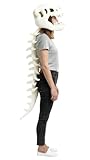 ZBH1985 Kids and Adults Spinosaurus Plush Dino Outfit 3D Realistic Dinosaur Skeleton Hat Skull Themed Performance Props Hats (US, Alpha, Medium, White)