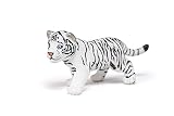 Papo -Hand-Painted - Figurine -Wild Animal Kingdom - White Tiger Cub -50048 -Collectible - for Child