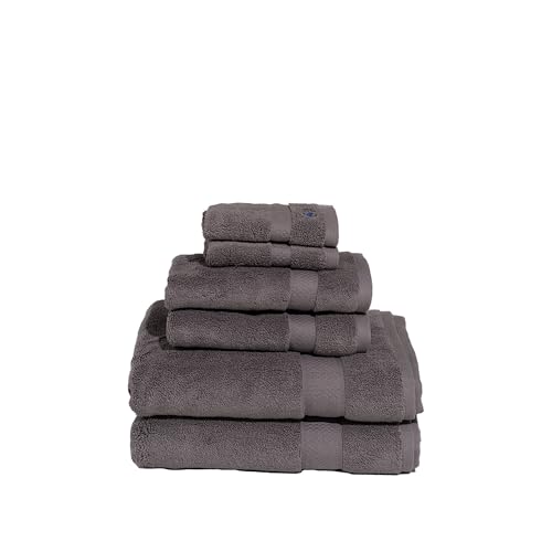 ROYAL VELVET Signature Solid Towel Sets Grey Cotton 6-Piece 6 Piece Set Towel, Solid Themed, for Men and Women, Oeko-TEX Certified Confidence by ROYAL VELVET - Used condition - US$45.38