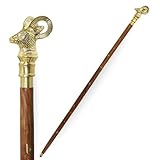 Bastón con mango de latón hecho a mano, bastón de madera negra con diseño floral dorado, bastón decorativo de estilo vintage para hombres y mujeres, bastón de caballero coleccionable (1, mango de